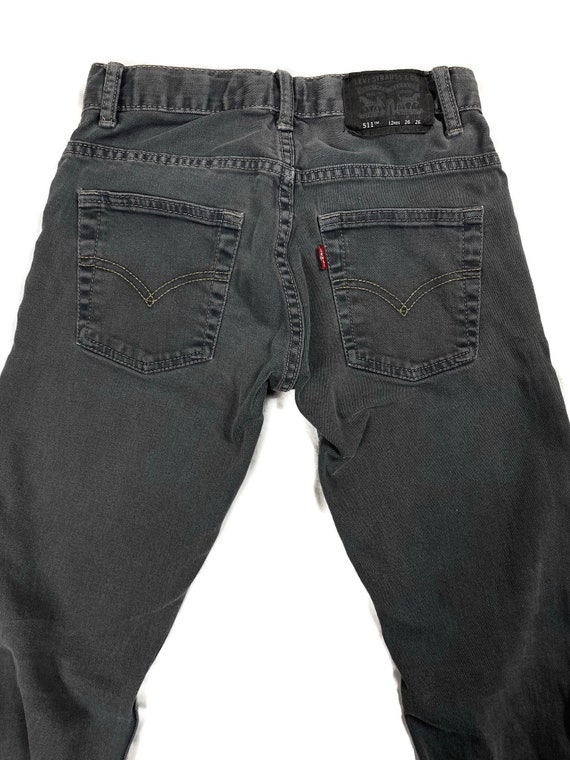 Vintage Levi's Jeans | 90's Mid Rise Dark Gray Je… - image 7