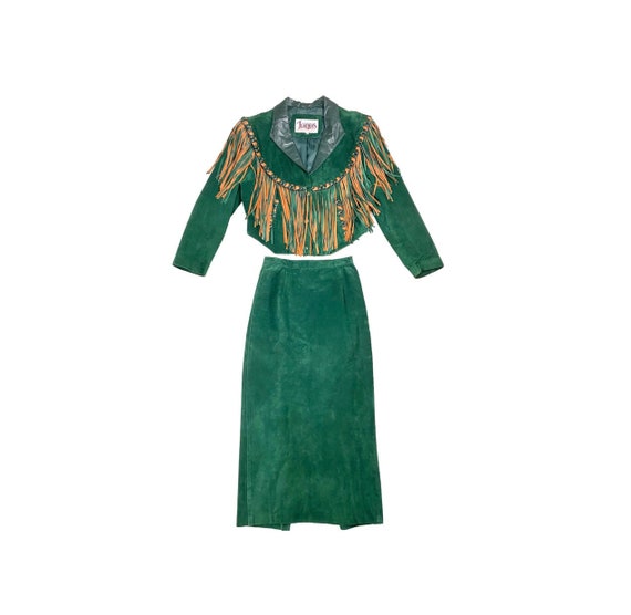 80's Fringe Two Piece | Vintage Western High Rise
