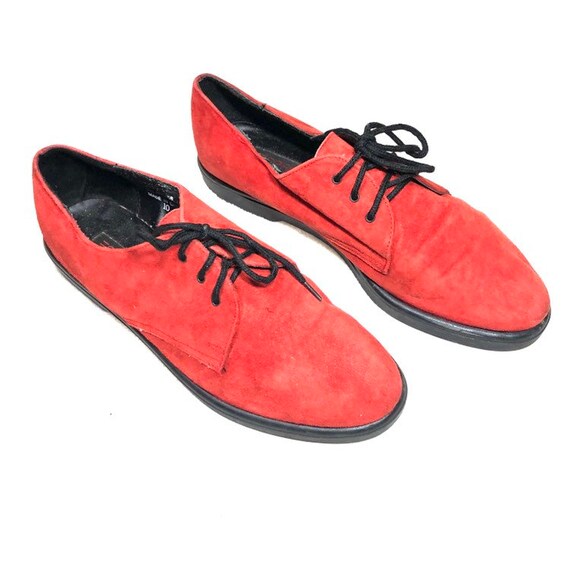 red suede shoes