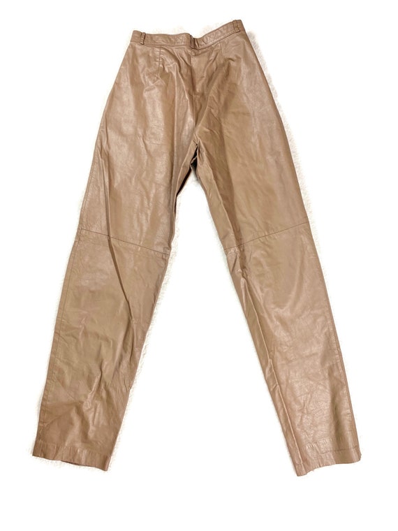 Vintage Pants, Leather, High Rise Pants | Brown L… - image 4