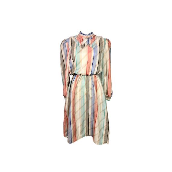 70's Shirt Waist Dress | Vintage Midi Dress | She… - image 1