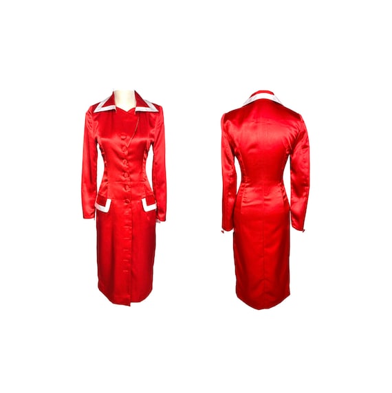 Vintage Clothing, 30's, Sheath Coat Dress, Silk li