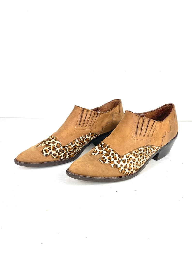 cheetah print mules heels