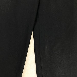 Vintage Clothing Jumpsuit Black white Sleeveless Romper High Waist Belt Loops, Size 14L Zipper Back, 80's Long Pant Jumpsuit image 10