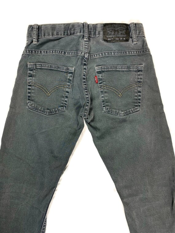 Vintage Levi's Jeans | 90's Mid Rise Dark Gray Je… - image 6
