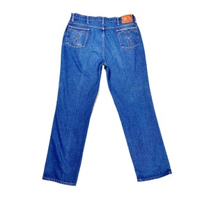 High Waisted Jeans 70's, Vintage High Rise Jeans, Blue Jeans, Maverick Denim, Vintage Clothing Pants 38 Waist Jeans, Straight Leg Pants image 3