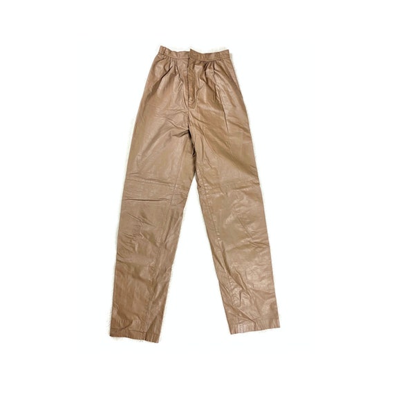 Vintage Pants, Leather, High Rise Pants | Brown L… - image 1