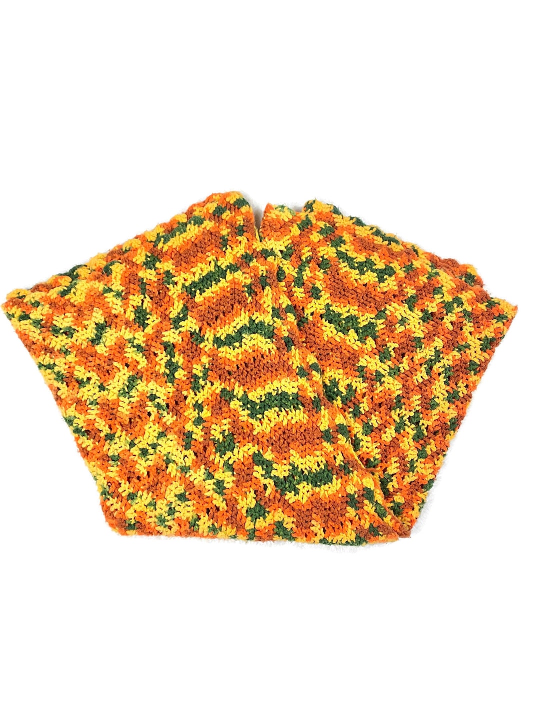 60's Vintage Throw Blanket Crochet Throw Blanket Blankets Etsy