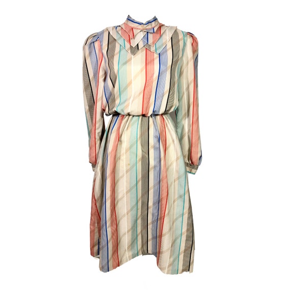 70's Shirt Waist Dress | Vintage Midi Dress | She… - image 5