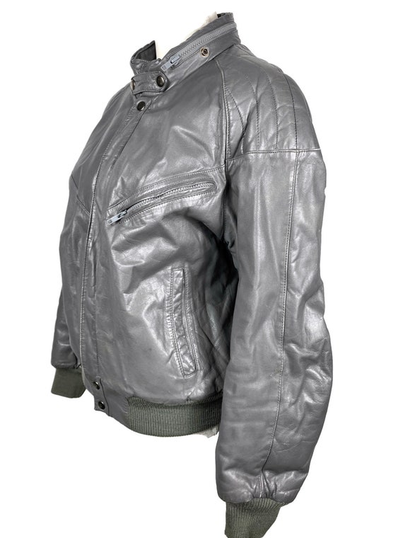 Vintage Leather Jacket | Leather Bomber Jacket, M… - image 3