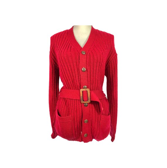 70's Cable Knit Cardigan | Vintage Mens Knit Cardi