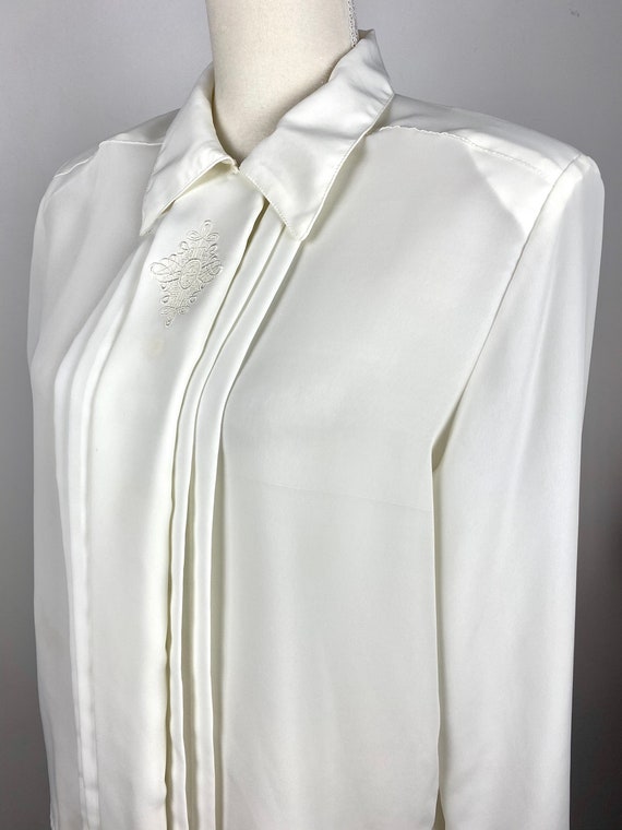 Vintage Blouse|70's Off White Blouse, 70s Clothin… - image 4