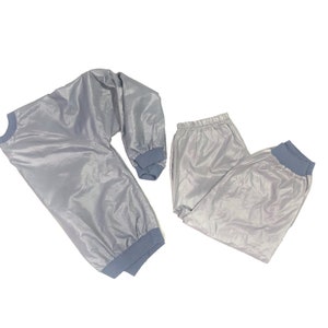 70&#39;s Track Suit | Vintage Space Gray Workout Wear