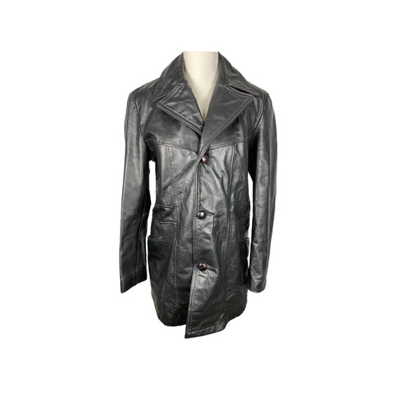 Leather Coat, Vintage Leather Coat, 70's Clothing,