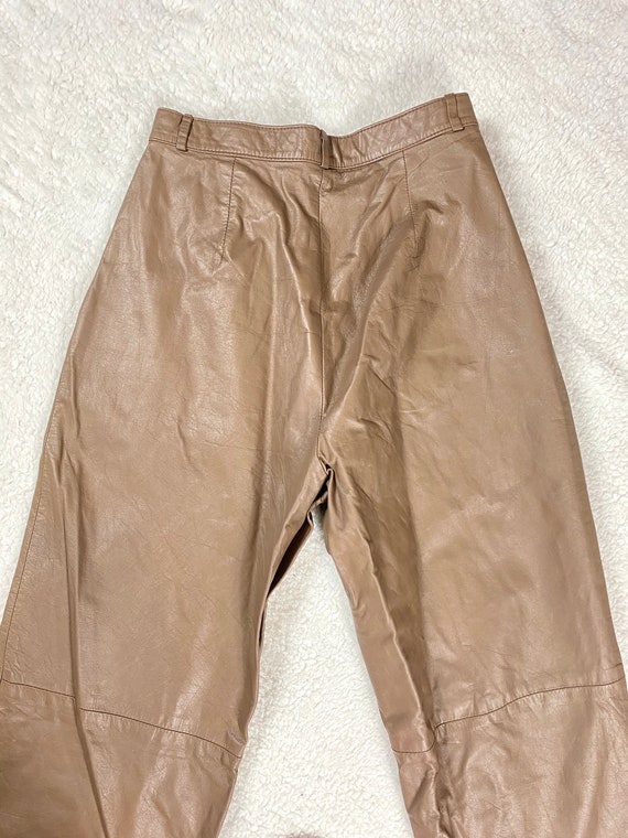 Vintage Pants, Leather, High Rise Pants | Brown L… - image 6