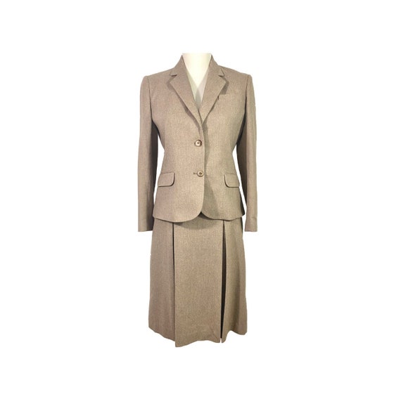 70's Wool Skirt Suit Womens Vintage Womens Suit P… - image 1