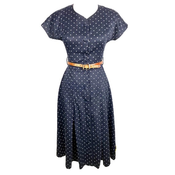 60's Polkadot Dress | Vintage Princess Dress Rock… - image 3