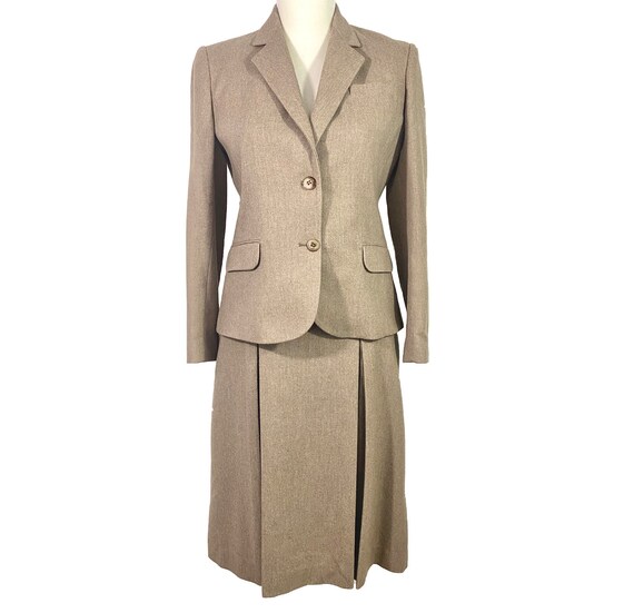 70's Wool Skirt Suit Womens Vintage Womens Suit P… - image 2