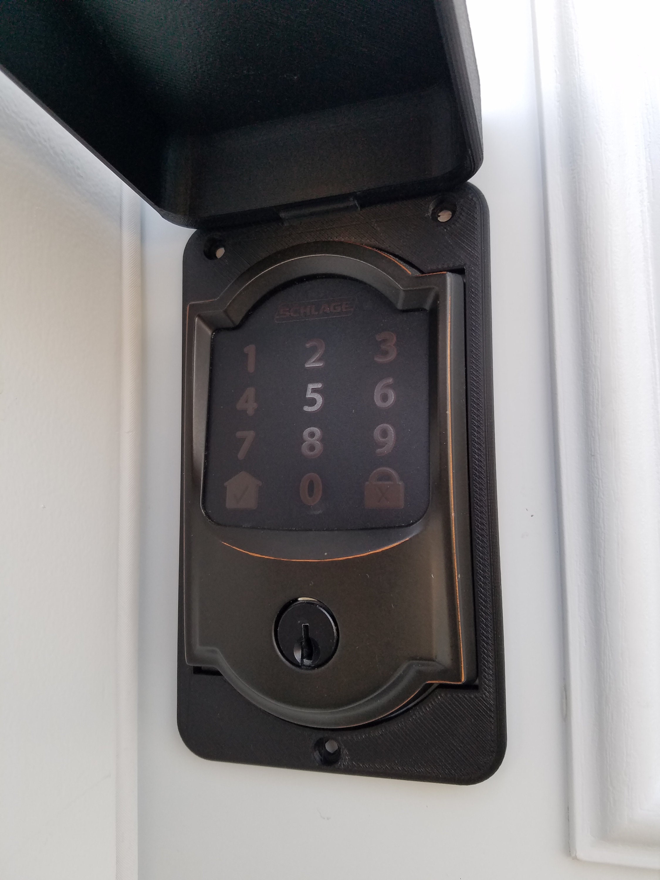 Schlage Encode Plus Camelot Matte Black Smart Lock Electronic Deadbolt Lighted Keypad Touchscreen Smart Lock