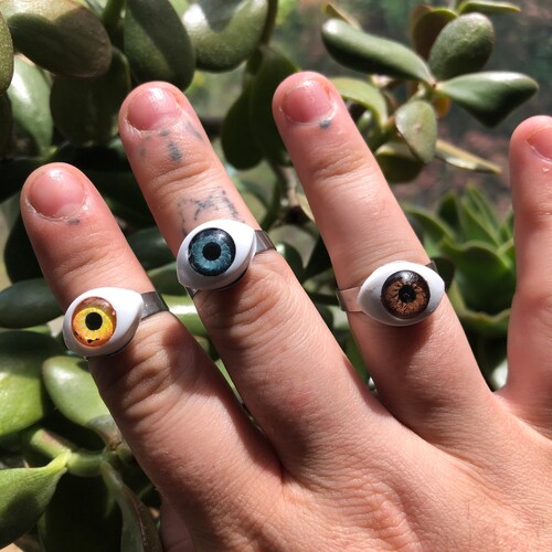 Eyeball Adjustable Rings Etsy