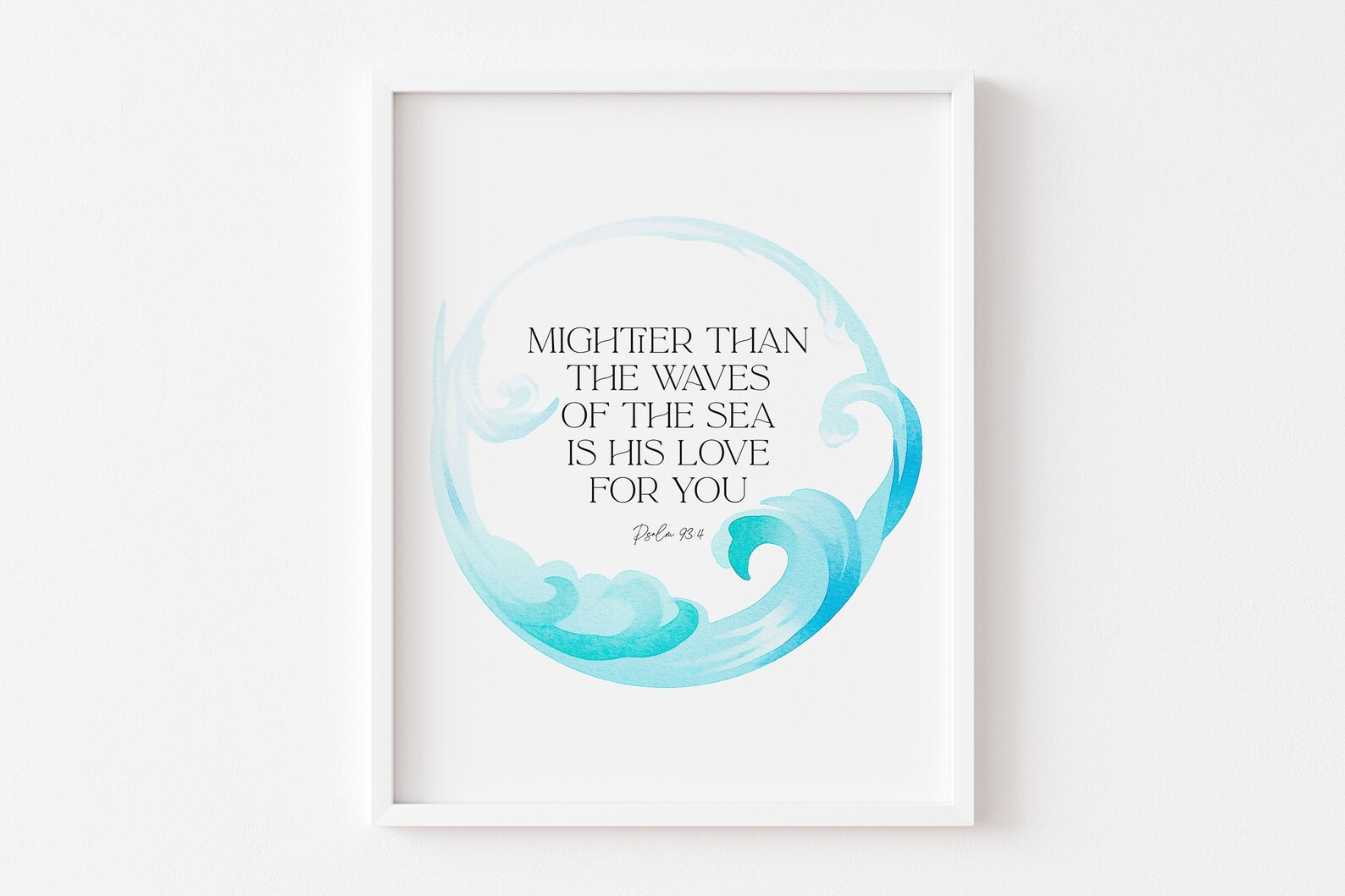 Mightier than the waves Scripture wall art canvas Bible Etsy