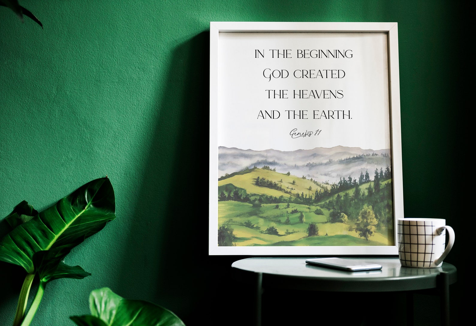 Genesis 1:1 Custom Bible Verse Wall Art Print Personalized | Etsy