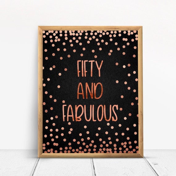 Fifty And Fabulous 50th Birthday Cheers To 50 Years 50th Etsy