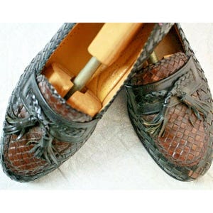 Magnanni Mens Brown Sz 12 Loafer Dress Shoes Woven Basket Weave Tassel‎ Size Magnanni Martes Tassel Loafer (Men) | Nordstrom main image 3