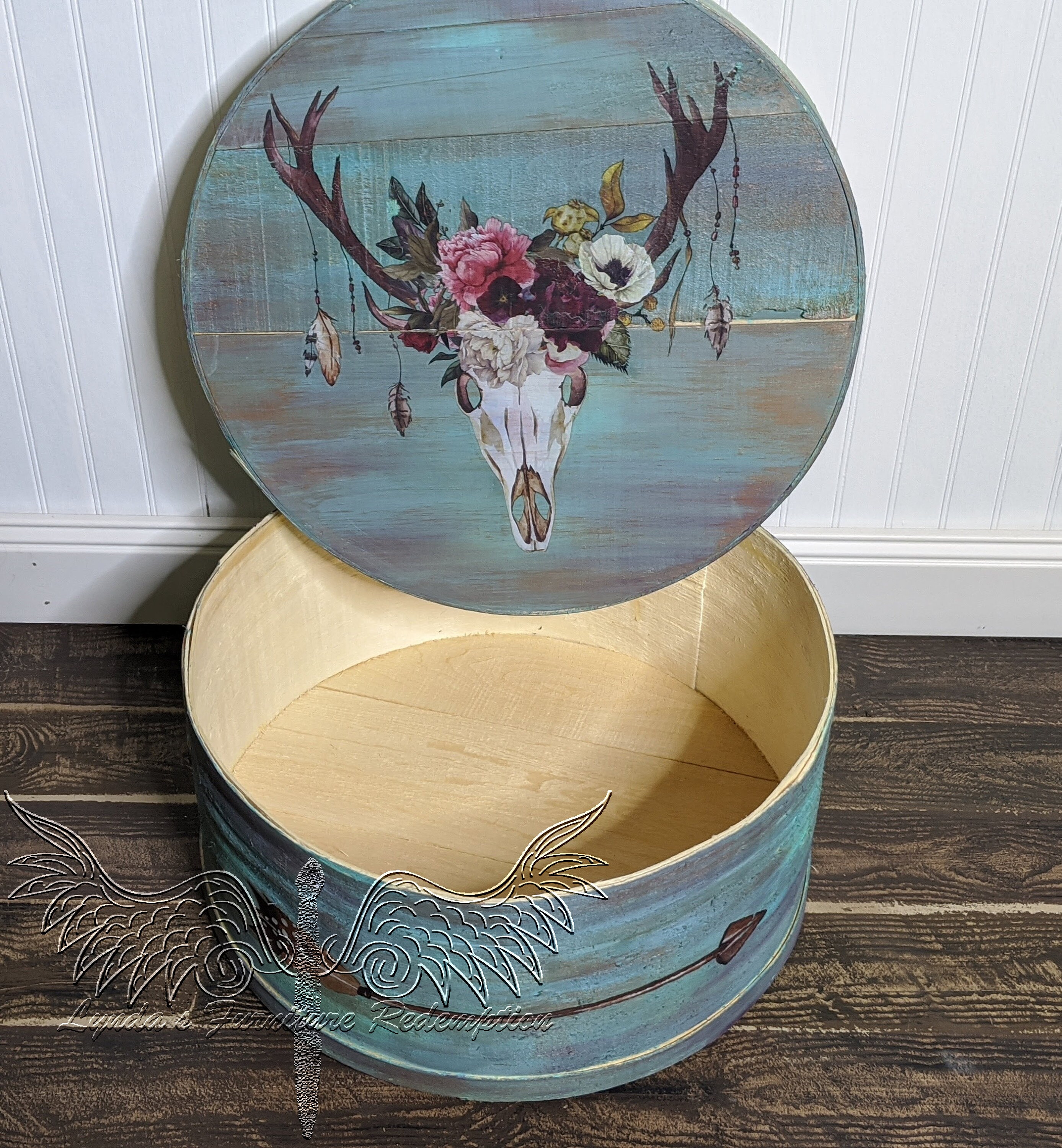 Cheese Box Round Wood Vintage Rustic Large / Industrial Etsy