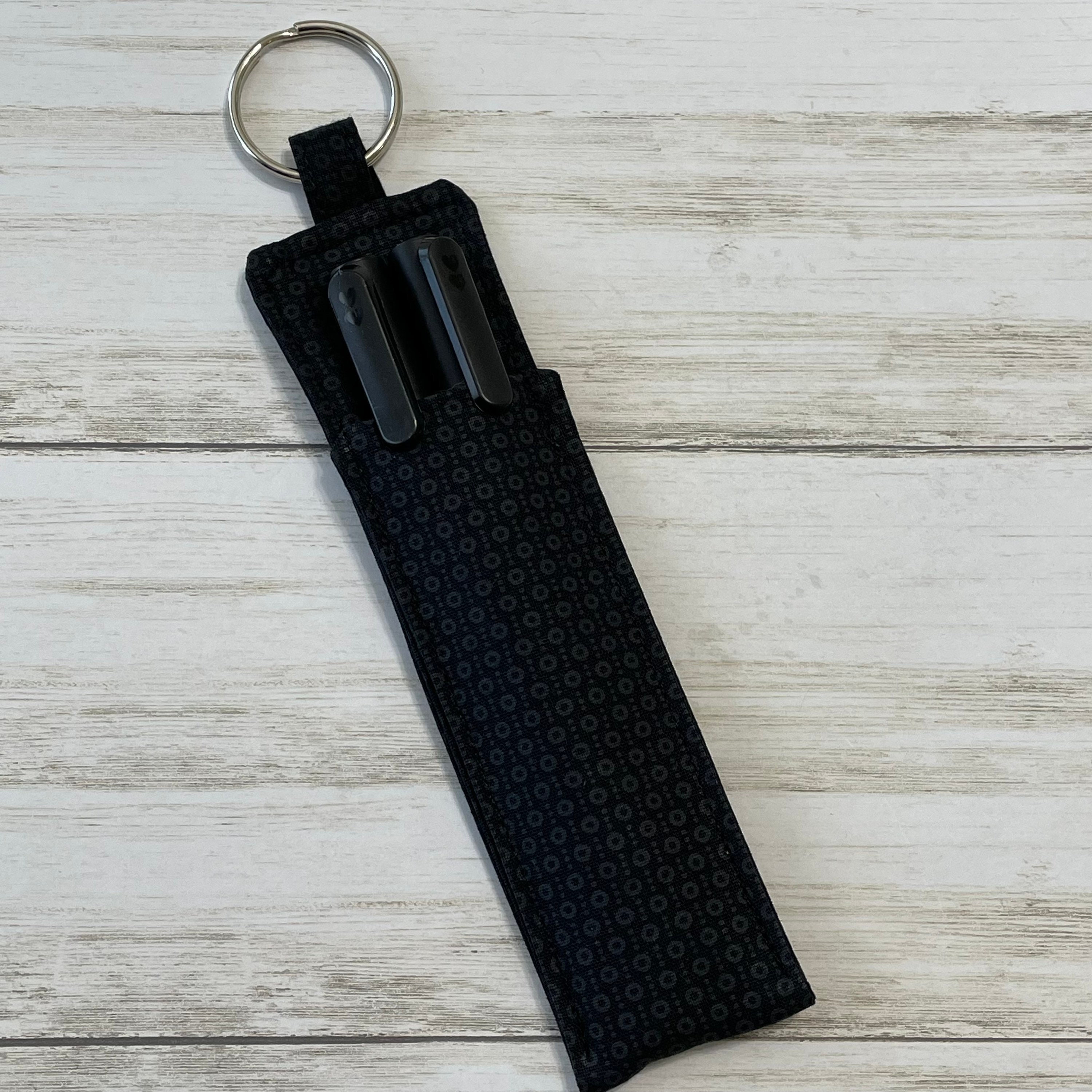 Black on Black Lanyard Pen Holder Lanyard Highlighter Holder Etsy