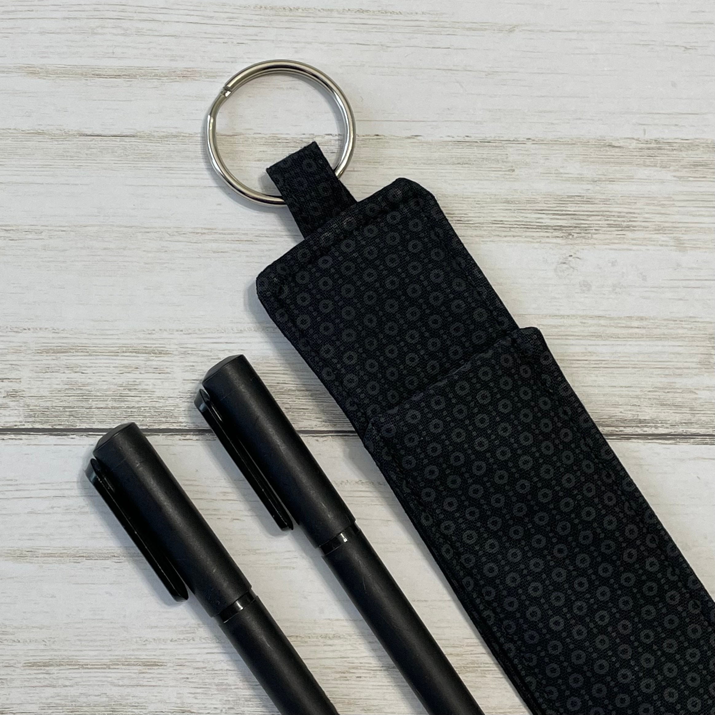 Black on Black Lanyard Pen Holder Lanyard Highlighter Holder Etsy
