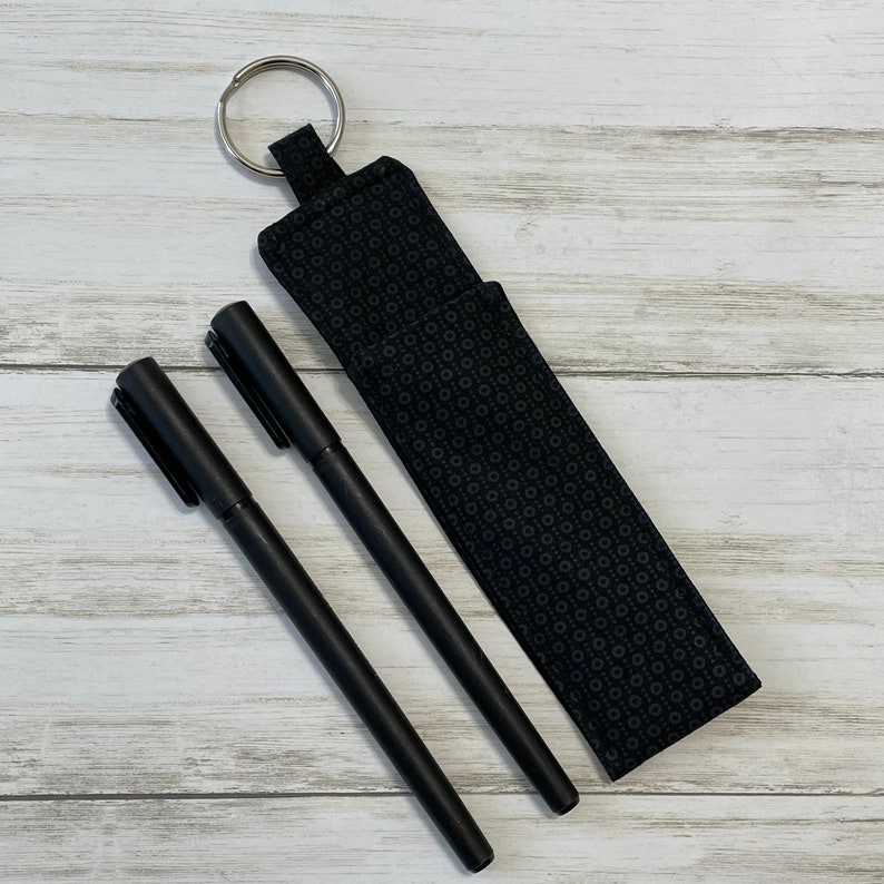 Black on Black Lanyard Pen Holder Lanyard Highlighter Holder Etsy