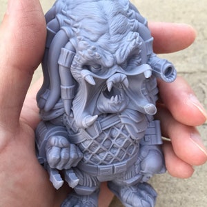Predator kit ongeverfd massieve hars, 4 inch hoog, chibi