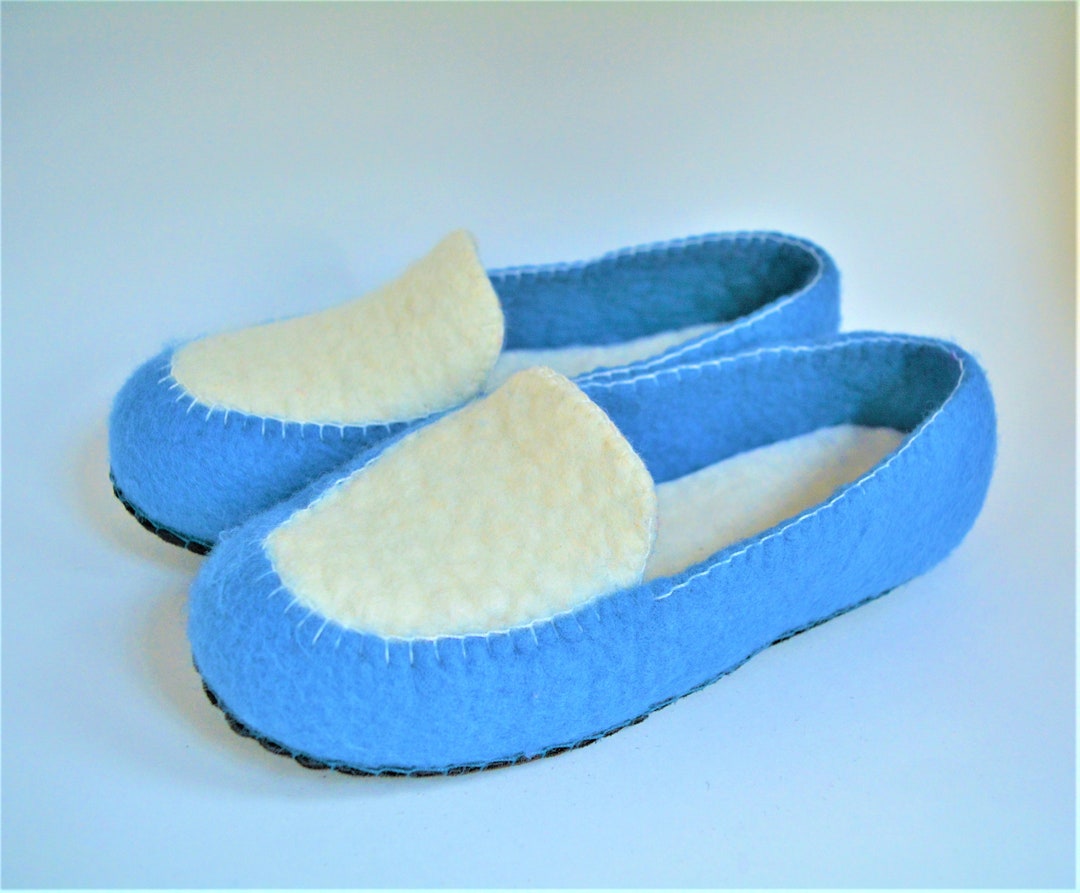 Handmade Wool Felt Ankle Shoes / Natural Wool Felt Shoes / Etsy