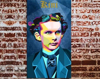 Kini pop art Bild Bayern König Ludwig II o2- EVENT Edition Various Iconic Persons. Digital Art Leinwand XXL LoftArt Stoffbild o. Teppich