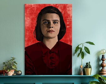 Sophie Scholl - History Edition Various Iconic Persons. Portrait digital wall art, framed canvas or XXL LoftArt fabric picture