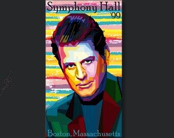 Symphony Hall '99 Boston wall art Event Edition Various Iconic Persons. Digital Art Brian o1- on canvas XXL canvas XXL LoftArt fabric or rug