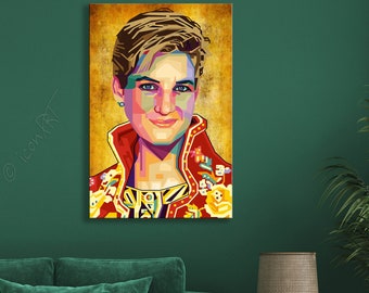 Diana "People's Princess" print wall decor wall art - gift Canvas on stretcher personalized gift ,canvas art, print, a quotation or wish!