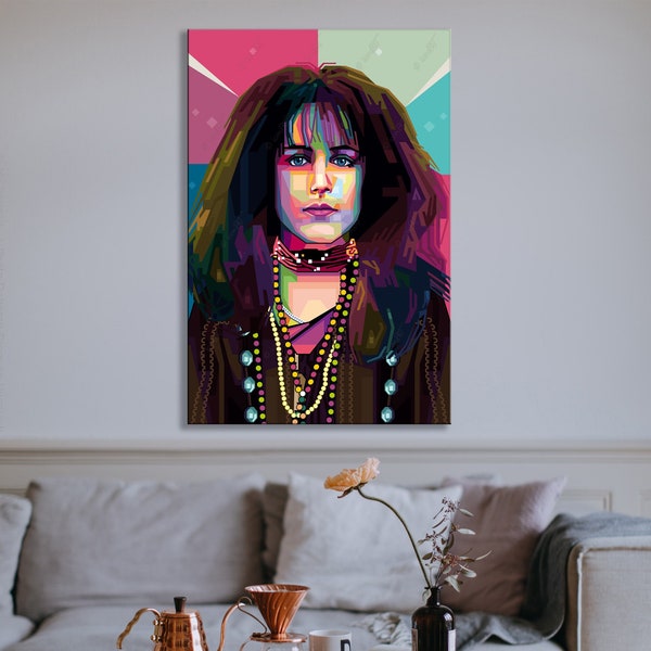 Wall art Queen of Rock Music Edition Various Iconic Persons. Portrait: Digital art Grace o2-  framed canvas XXL LoftArt fabric picture