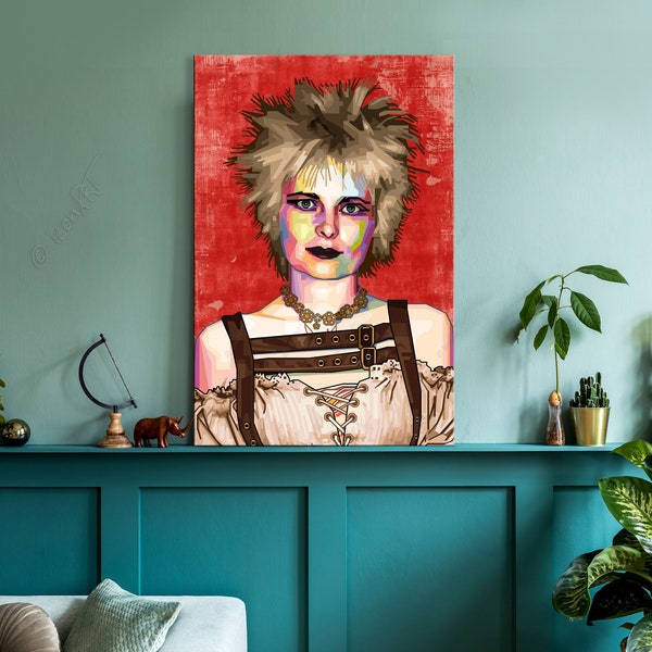 Edition Various Iconic Persons. Portait: Digital PopArt Vivienne o1- Wallart canvas XXL LoftArt fabric picture cuddly blanket or rug