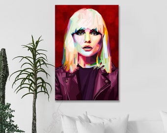 iconART icons digital art on canvas Debbie o1 popart 60s 70s 80s 90s music cult(ure) for living room & office, or as LoftArt and art blanket