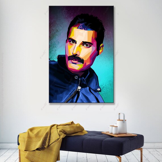 Music Edition Digital Art Freddie O1b Various Iconic Persons Wall Art  Canvas XXL Loftart Fabric Picture Cuddly Pop Art Blanket or Rug - Etsy