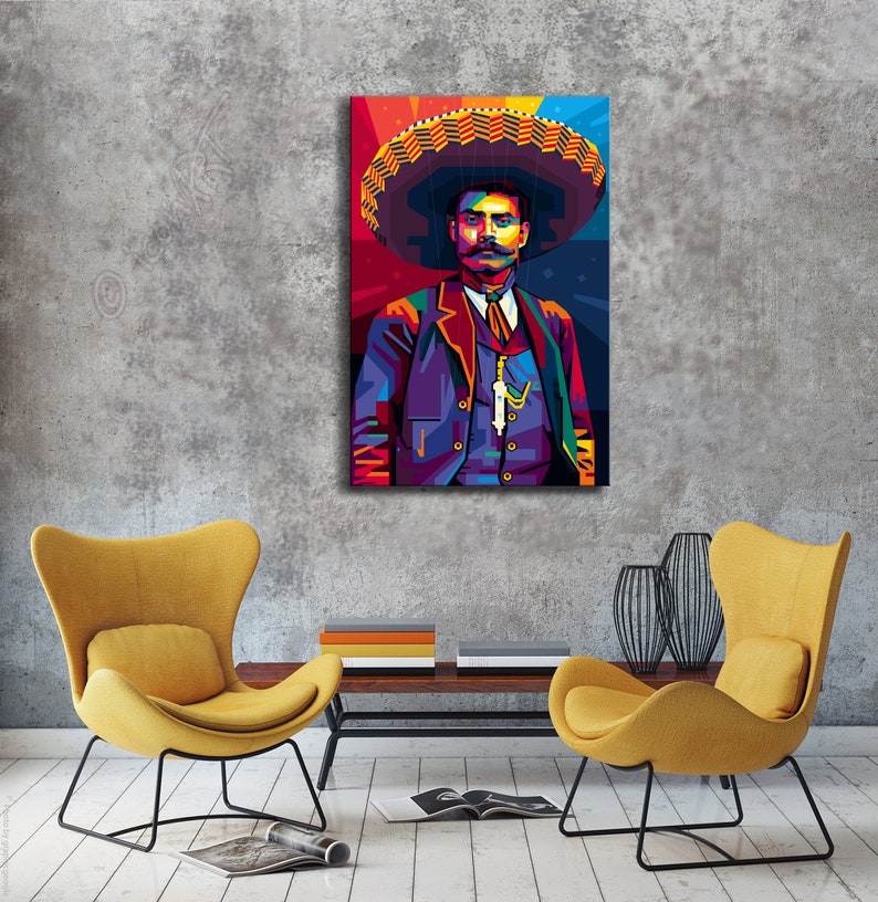 Emiliano ZAPATA Digital art on canvas Wall ART Etsy