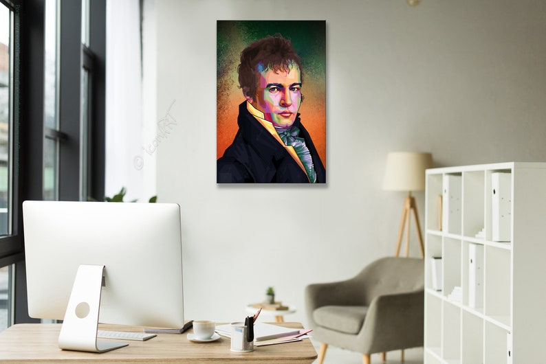 Alexander von Humboldt famous polymath Pop art icons pictures culture for living room, hallway & office, business digital art on canvas image 2