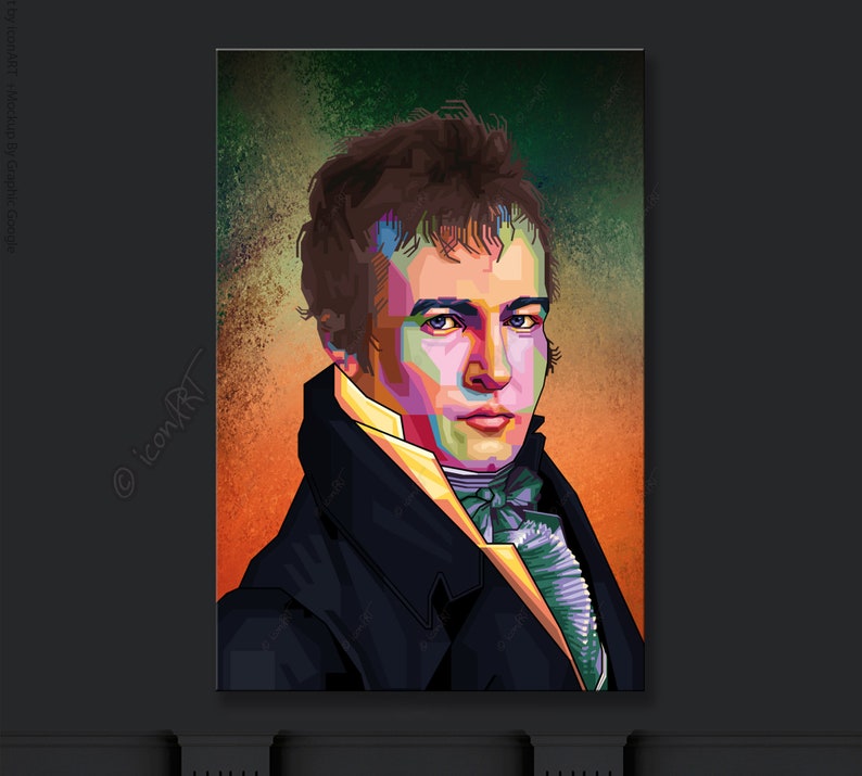Alexander von Humboldt famous polymath Pop art icons pictures culture for living room, hallway & office, business digital art on canvas image 1