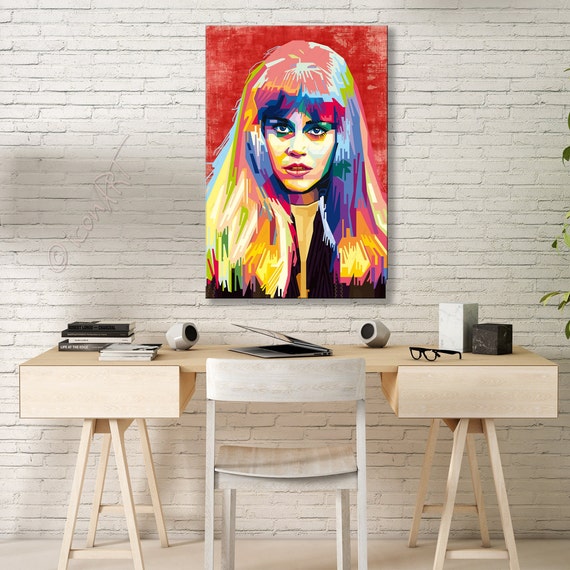Canvas Art Personalized Film - Canvas Office Art on Gift for Hollywood Art Print Cinema Pop Wall Etsy Movie Home & Digital Portrait Jane Actress