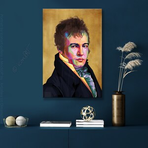 Alexander von Humboldt famous polymath Pop art icons pictures culture for living room, hallway & office, business digital art on canvas image 4