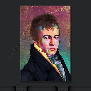 Alexander von Humboldt famous polymath Pop art icons pictures culture for living room, hallway & office, business digital art on canvas image 7