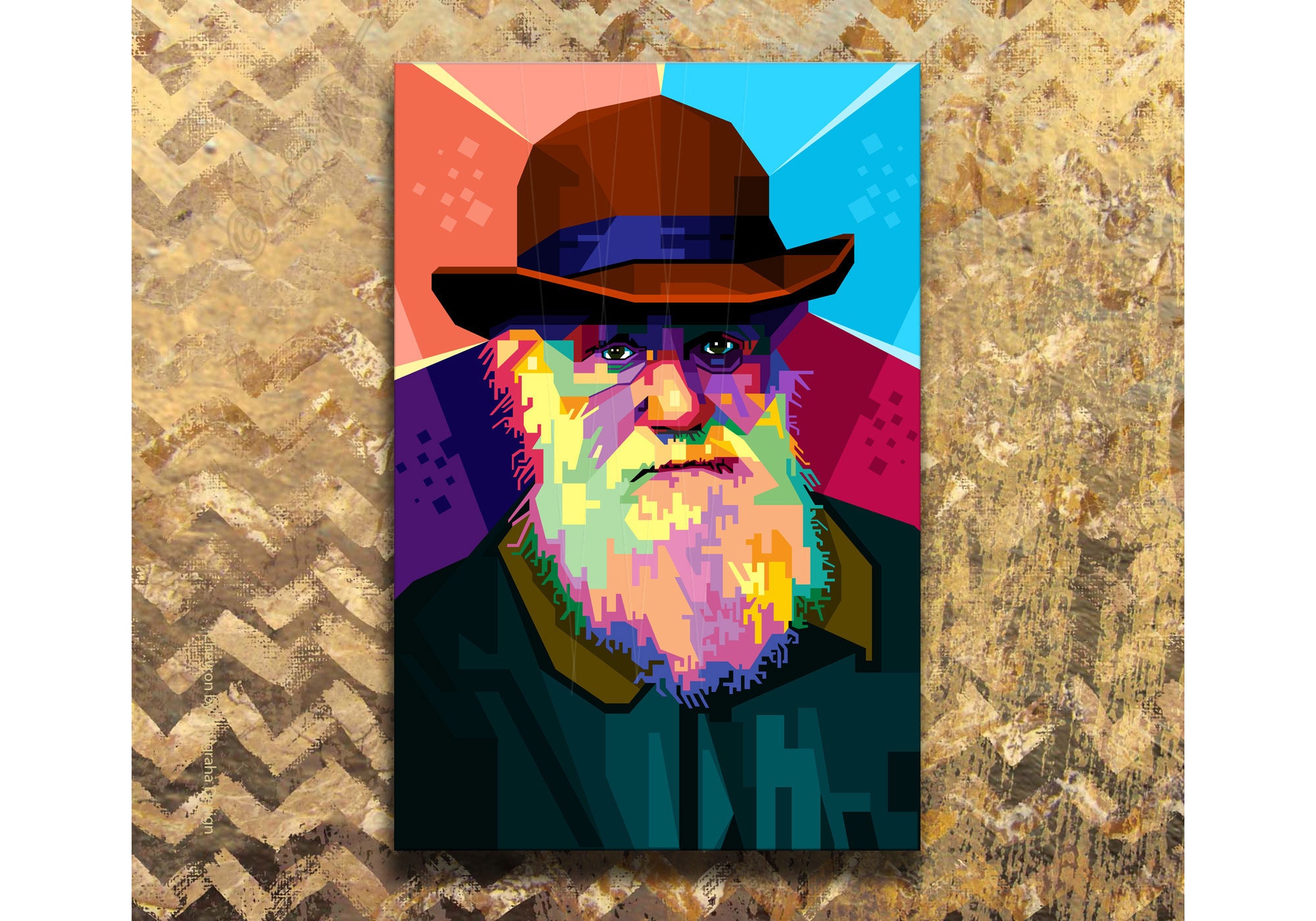 GEOLOGIST CHARLES DARWIN PORTRAIT PAINTING ART REAL CANVAS PRINT