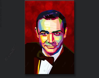 Sean pop art portrait, personalized, canvas art, gift, wall art, art print, pop art, modern print, home wall decor, canvas print, wall art